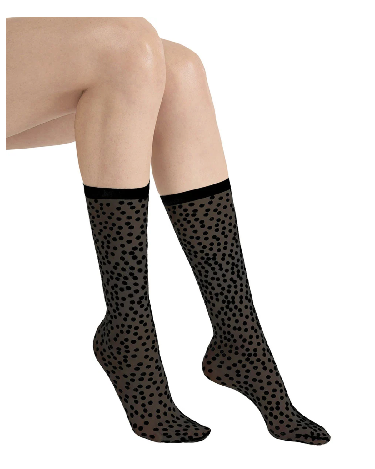 Punktesocken, Schwarz