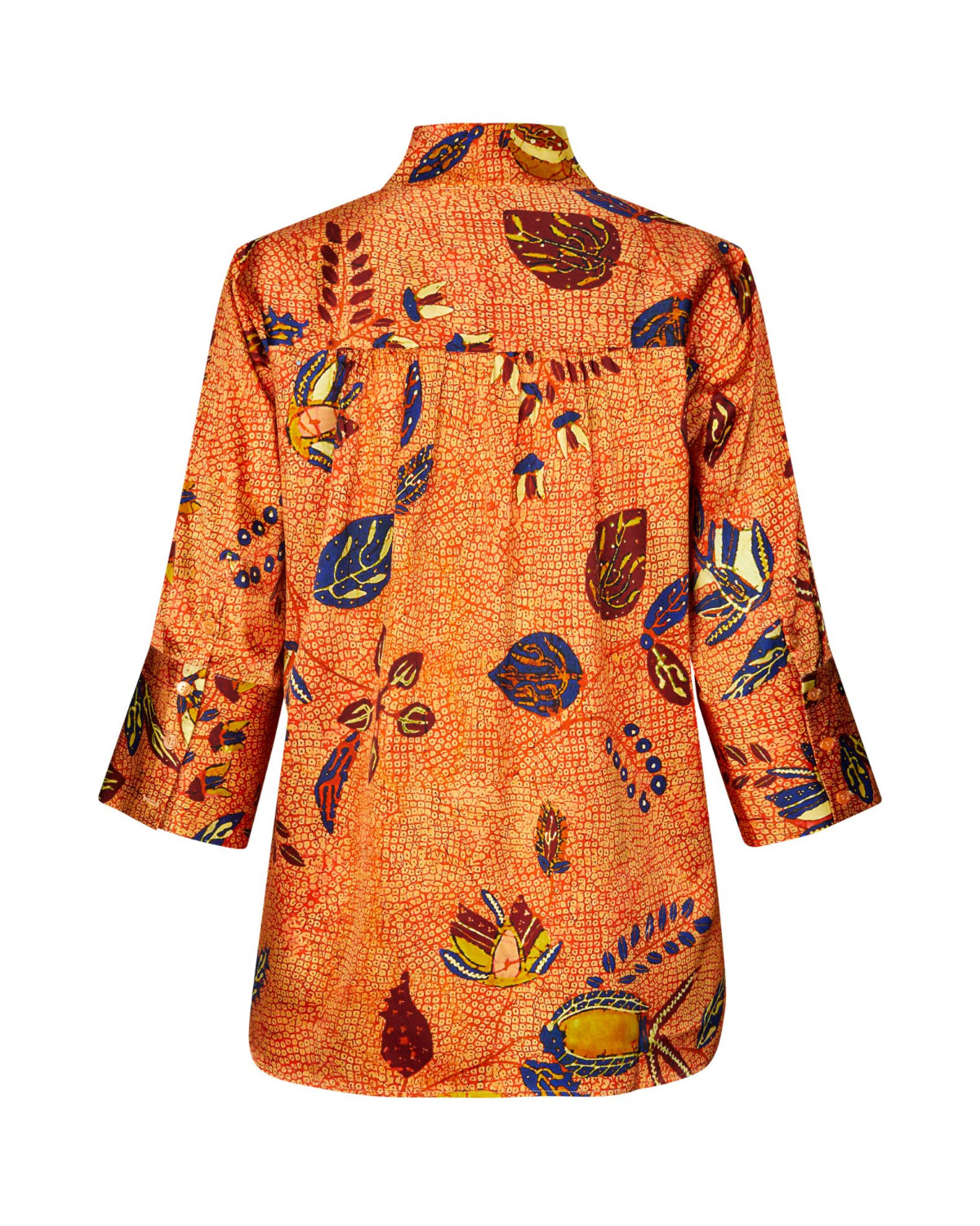 Valentina Silk Blus, tryckt orange