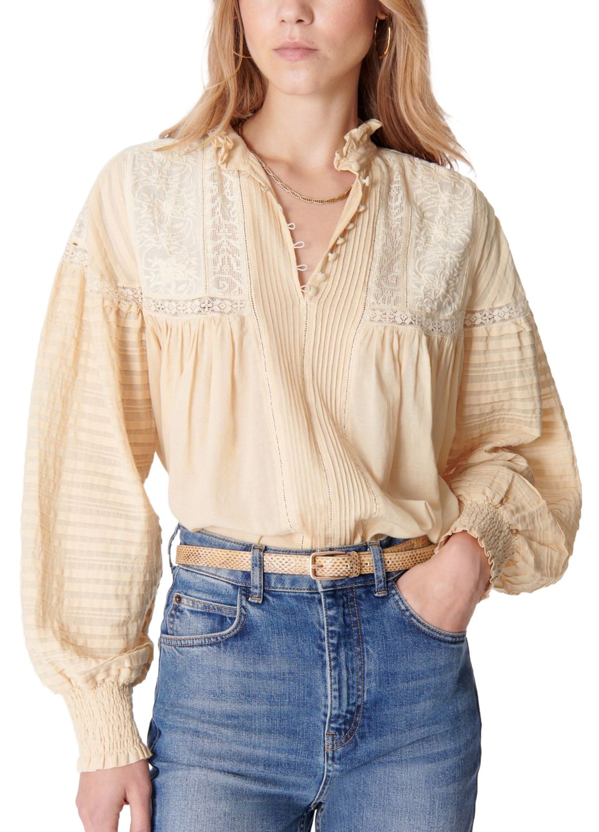 Dahlia Shirt, Beige