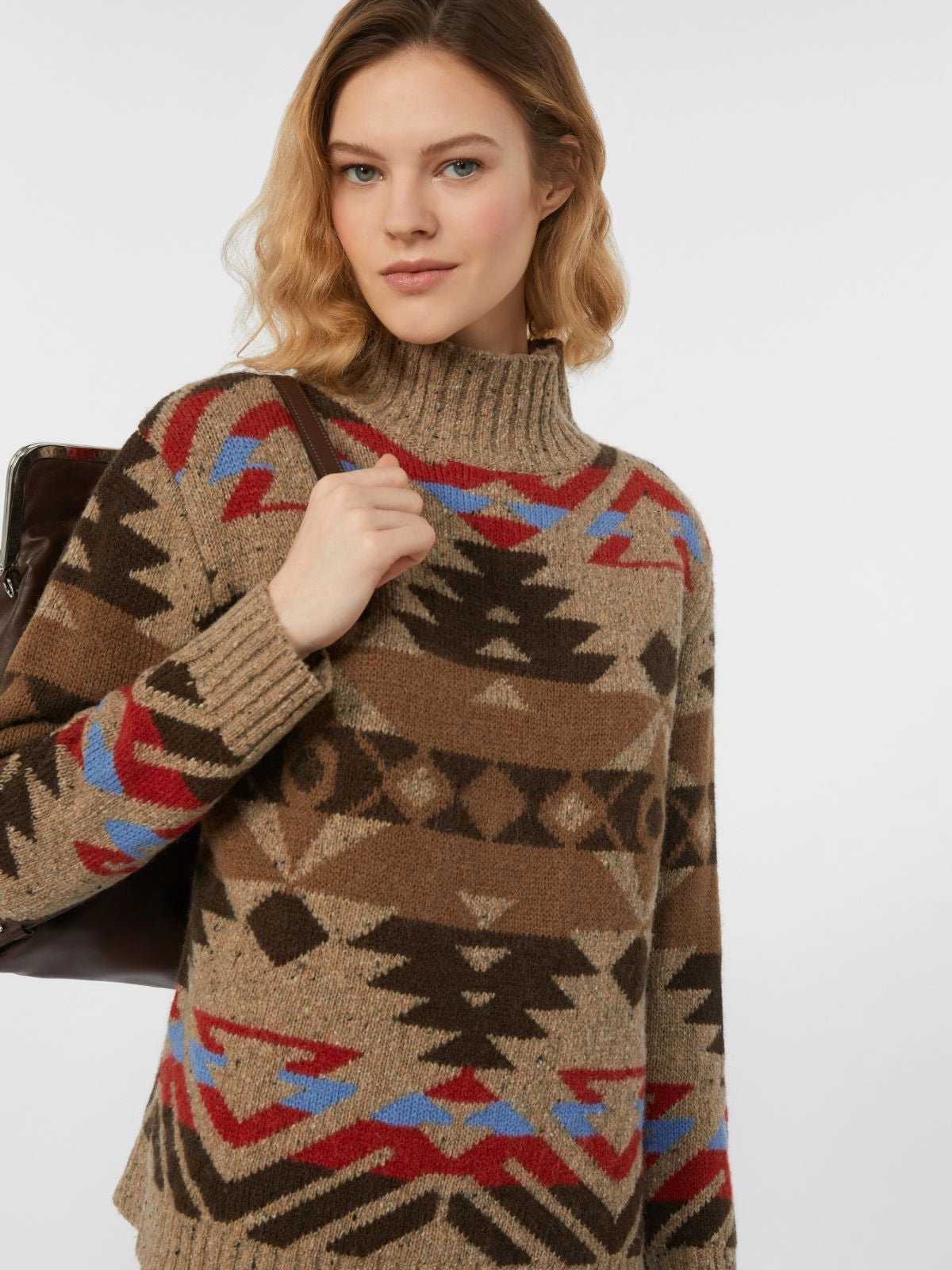 Wool and alpaca knit turtleneck - Eritrea