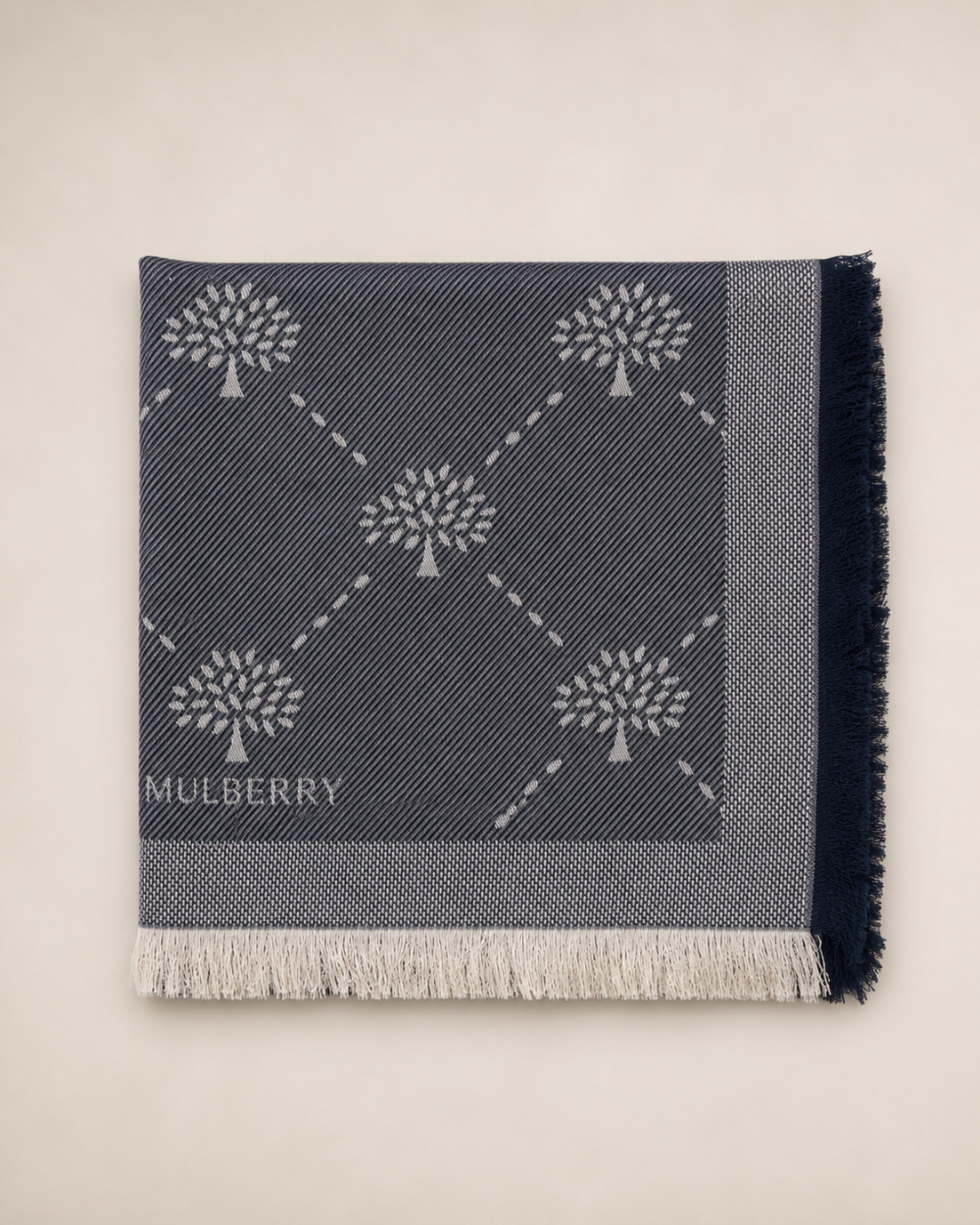 Mulberry Diamant, Baum-Schal, Denim