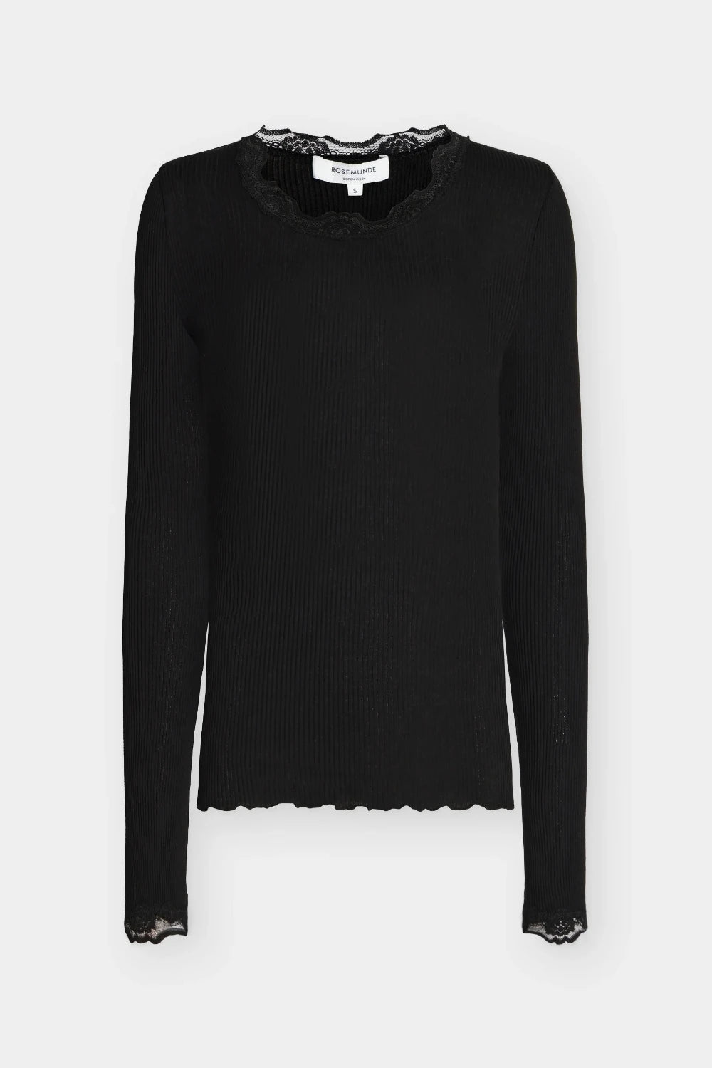 Silk T-Shirt Lace, Black