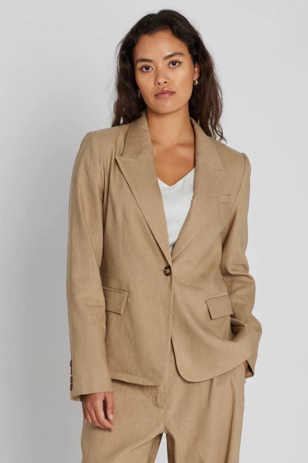 Bani Tailored Blazer, Light Sand