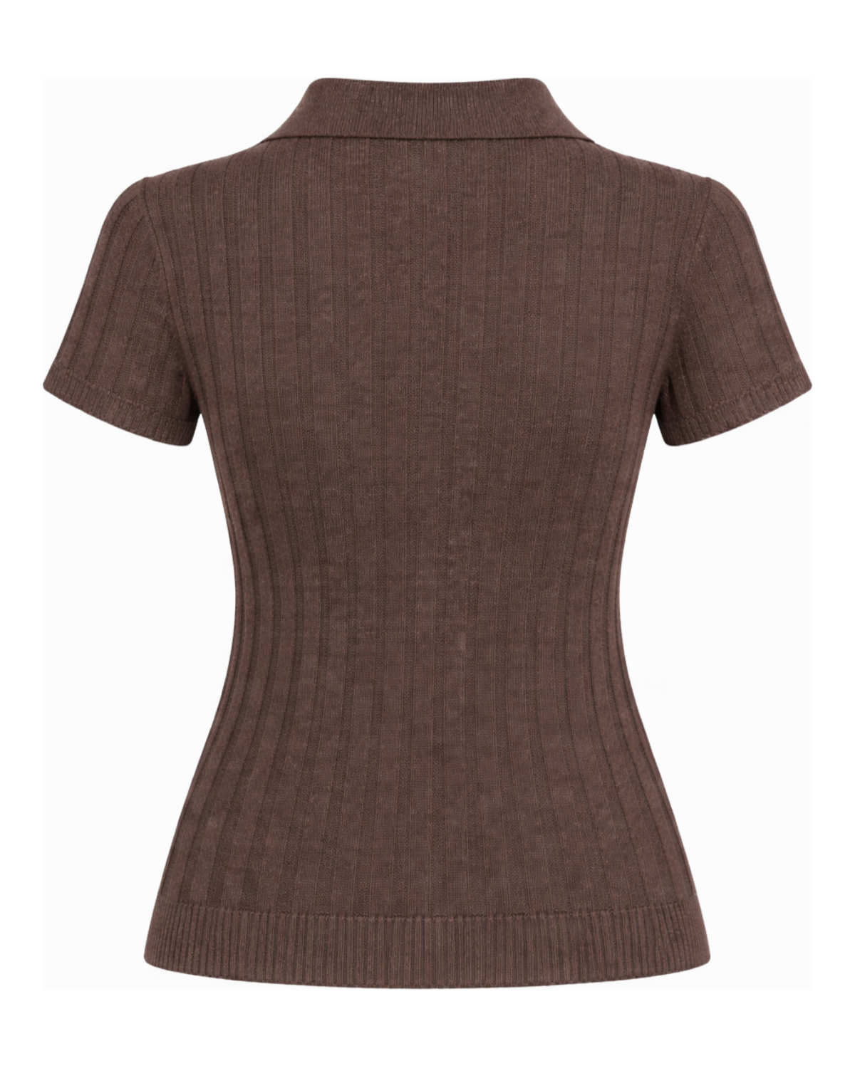 Rivetto - Knitted Polo Shirt, Brown