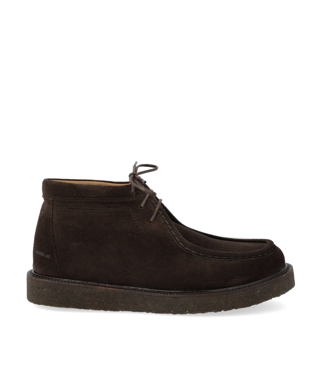 Snøresko med dekorativ rand, Dark Brown