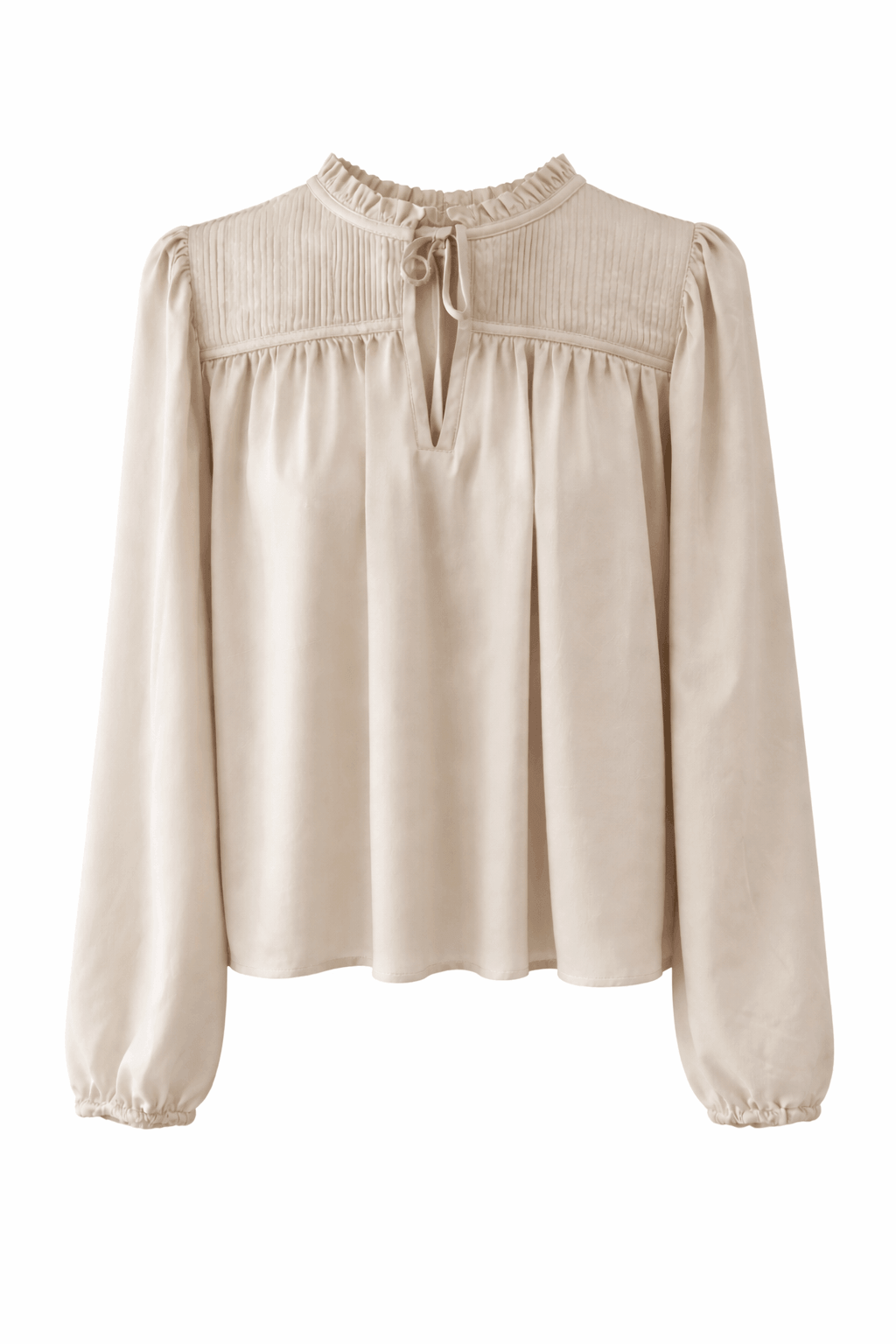 Silkebluse med lange ærmer fra Benedikte Utzon