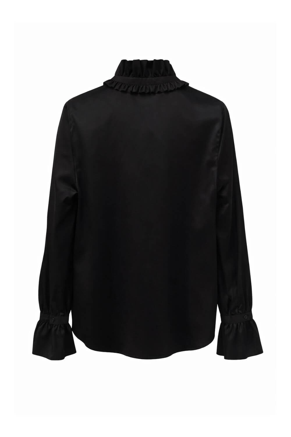 sort skjorte bomuld bagfra-Kenji fra Stenstroms