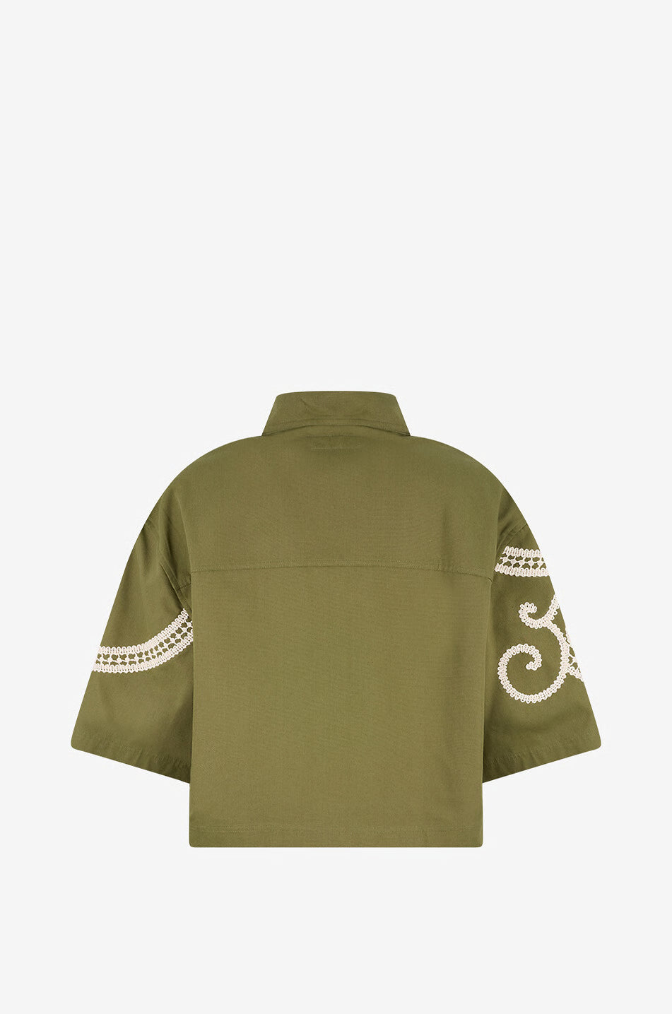 Como, Kort Jacka Med Dekoration, Armégrön