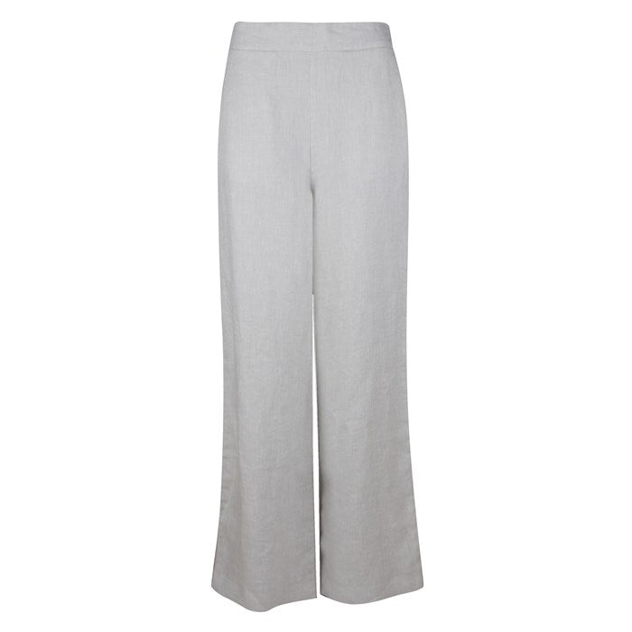 Eve Linen Wide-Leg Pants, Light Beige