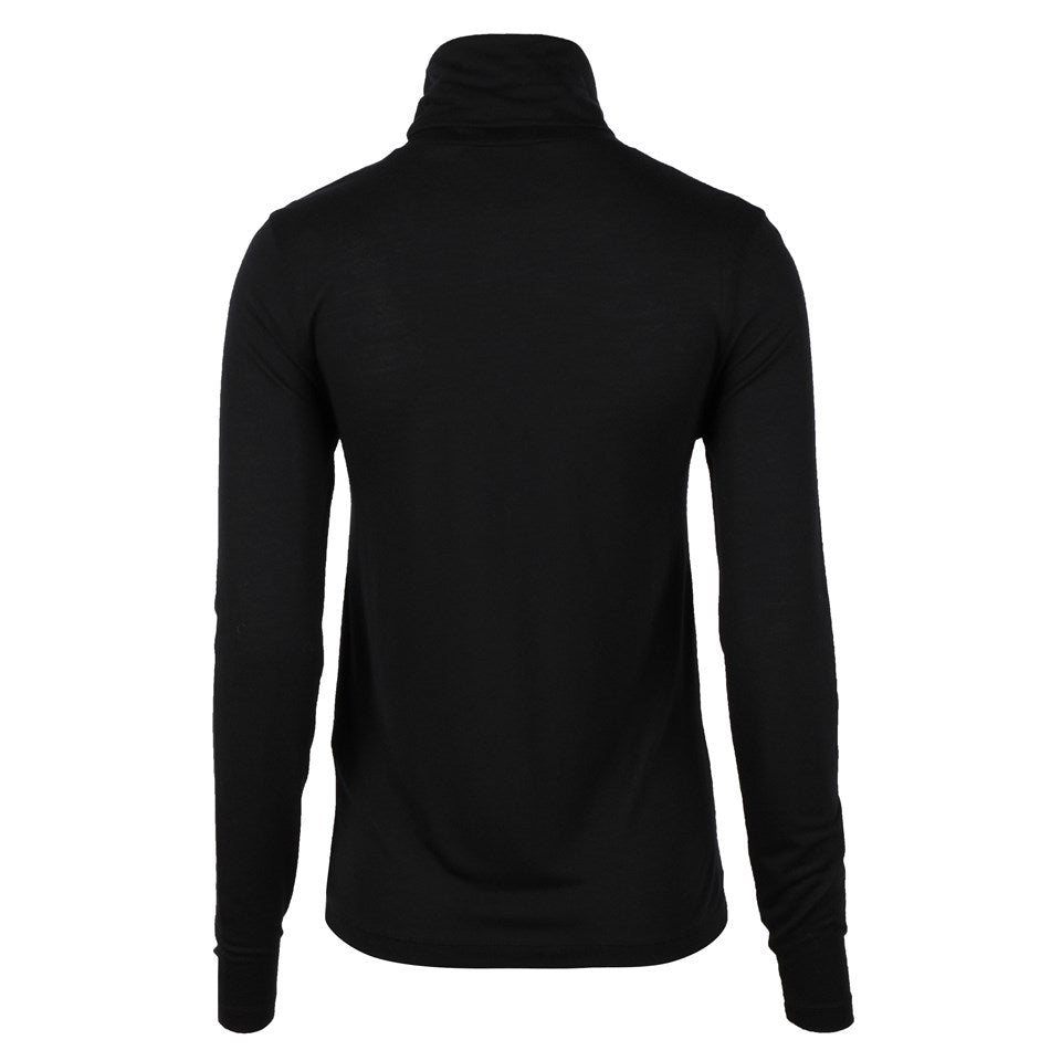 Brielle Jersey Roll Neck, Black