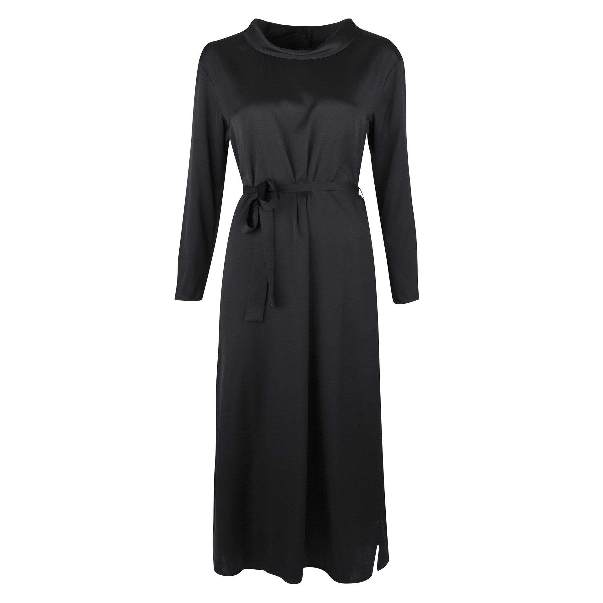 Diora dress, Black - Sort Silkekjole