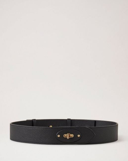 Darley Belt, Black - 3,8 cm Golden Tone