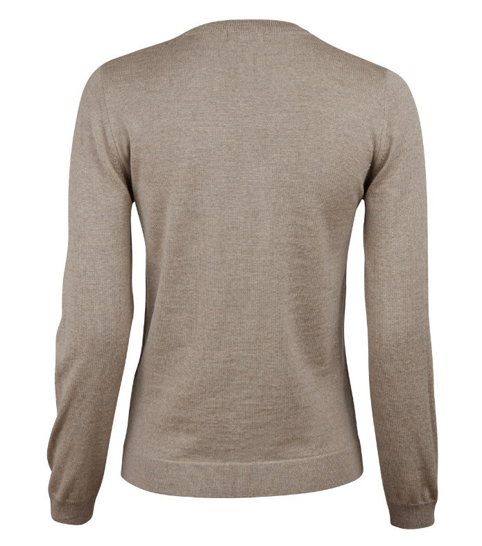 Signe Merino Crew Hals, Beige