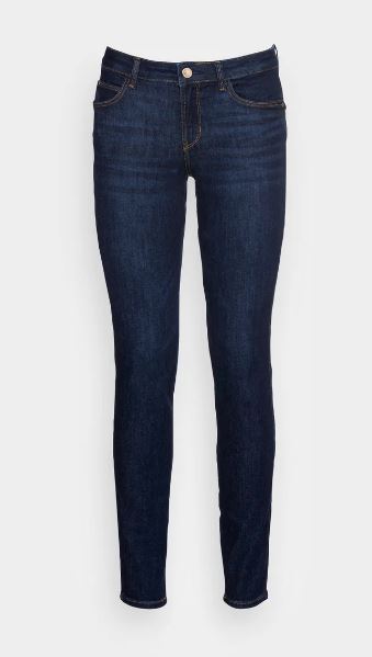 Skinny Mid, Dark Blue - Jeans med stretch