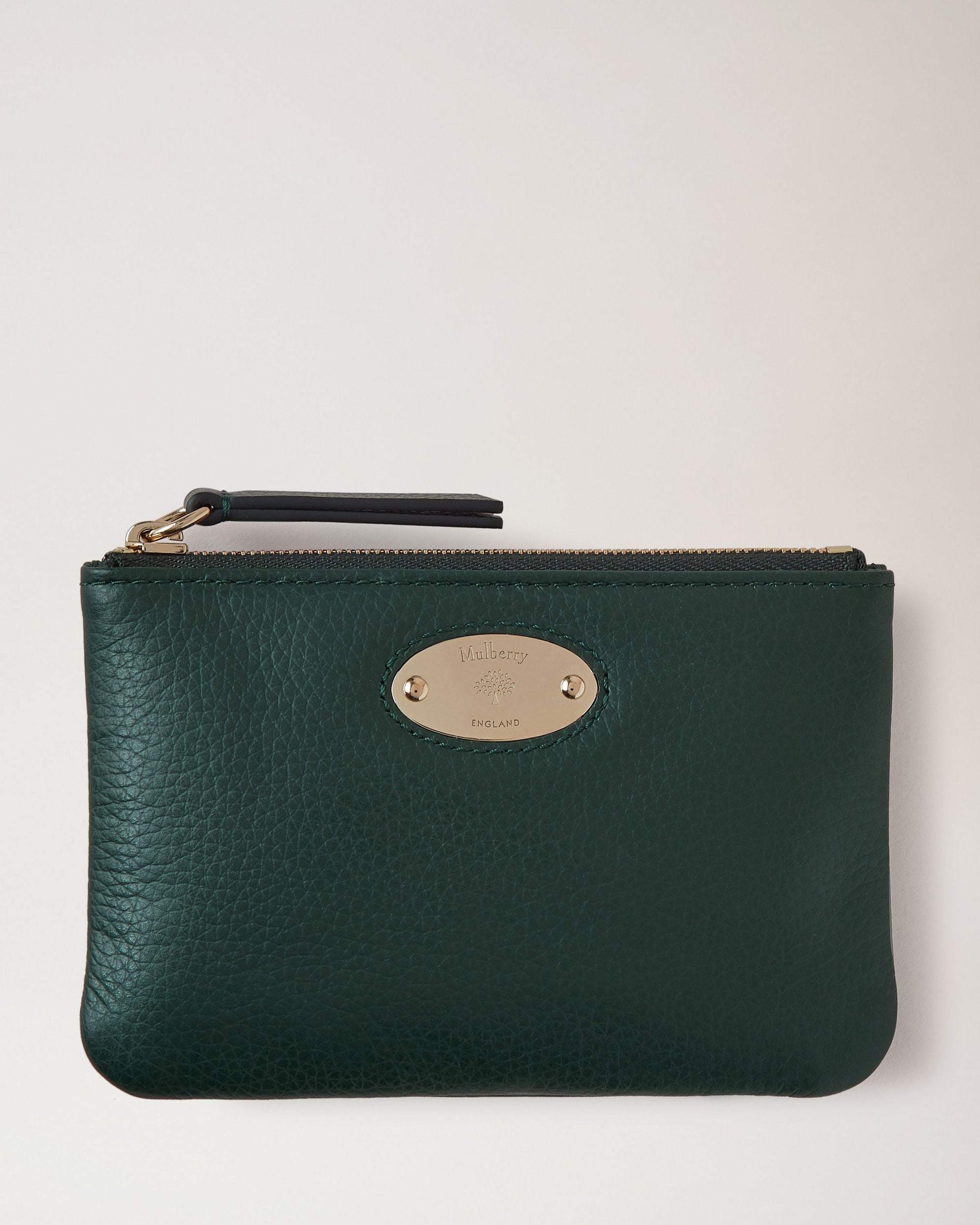 Plaque Lilla Zip Mynt pung, Mulberry Green.