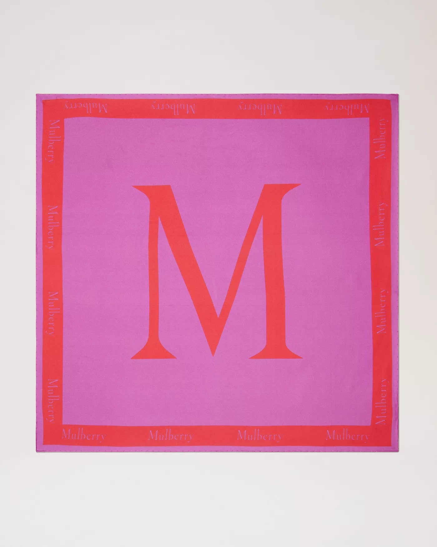 Mulberry - Letter Square Silk, M. Pink - Lancaster Red