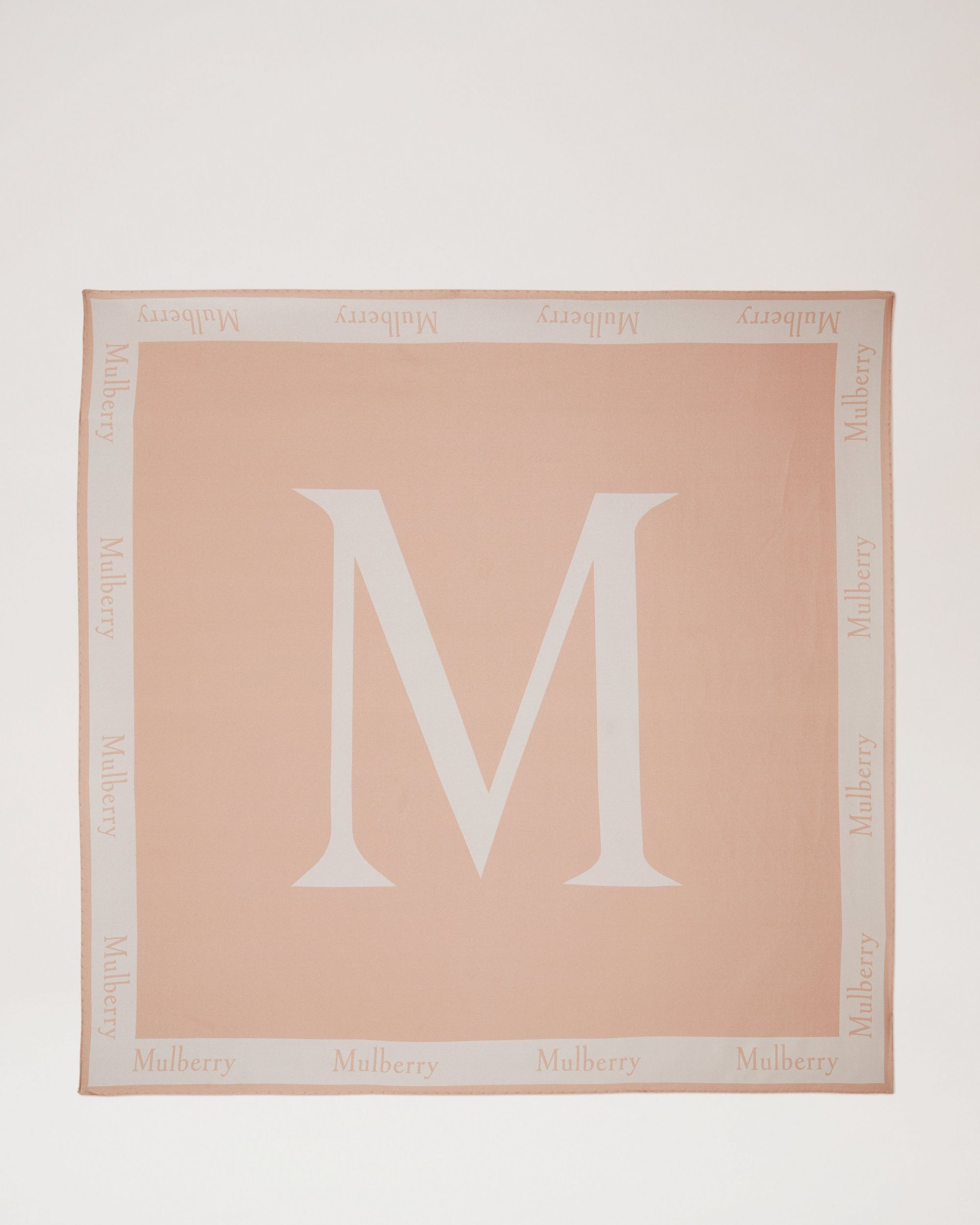 Letter Square Silk, Chalk - Maple