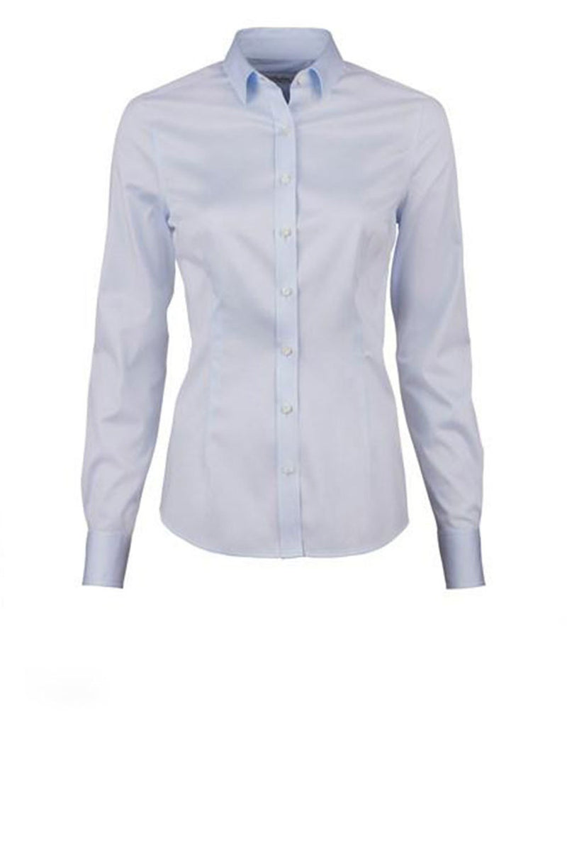 Klassisk figursyet skjorte (Slimline shirt), Light Blue
