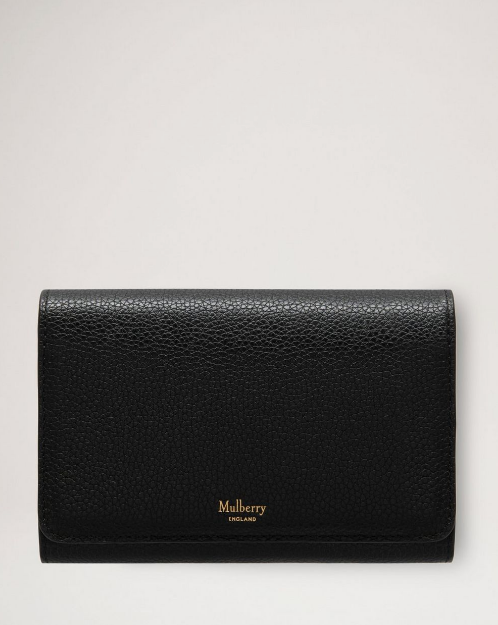 Medium Cont. French Purse, Black