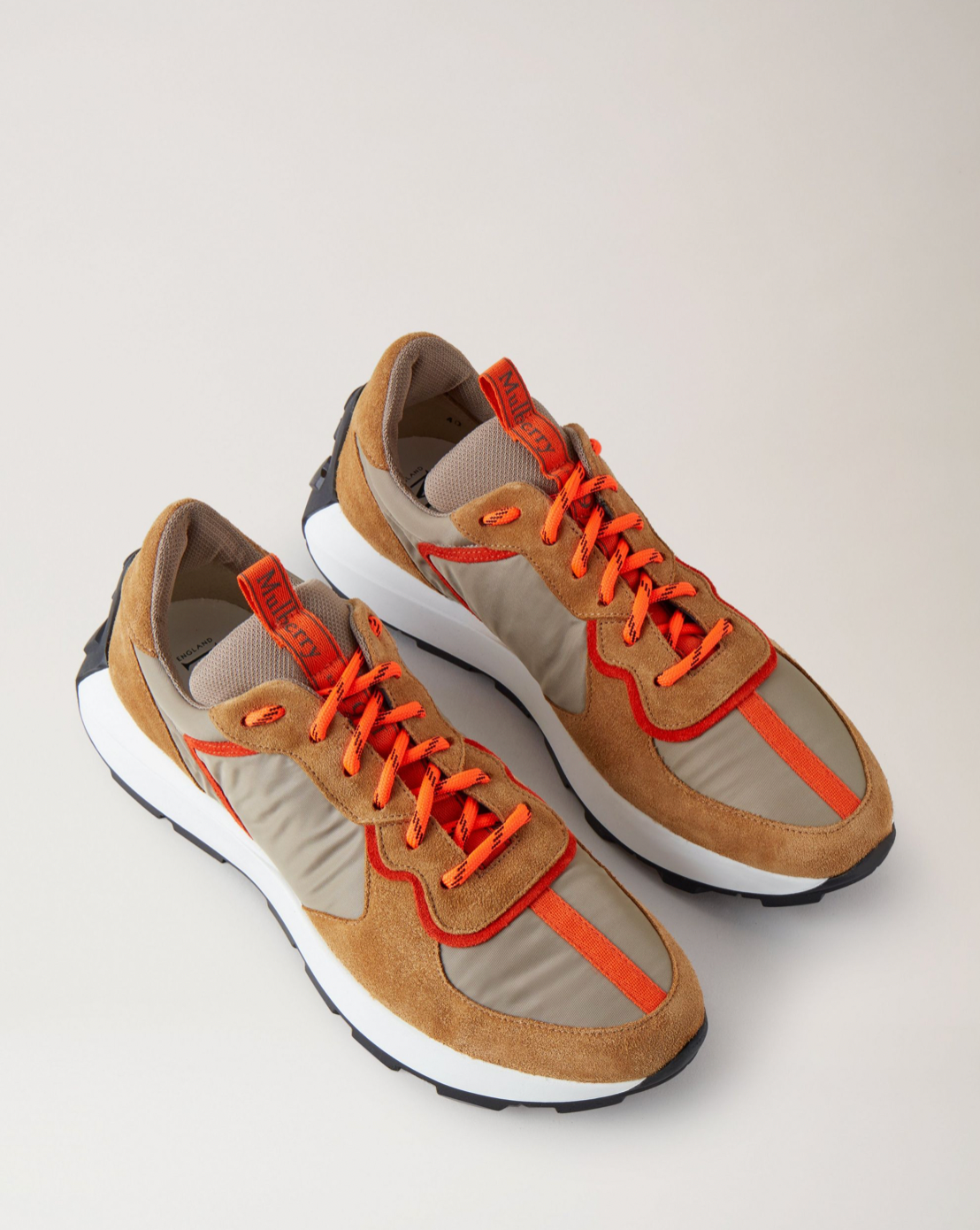 Runner Sneaker, Deep Amber Grain Leather