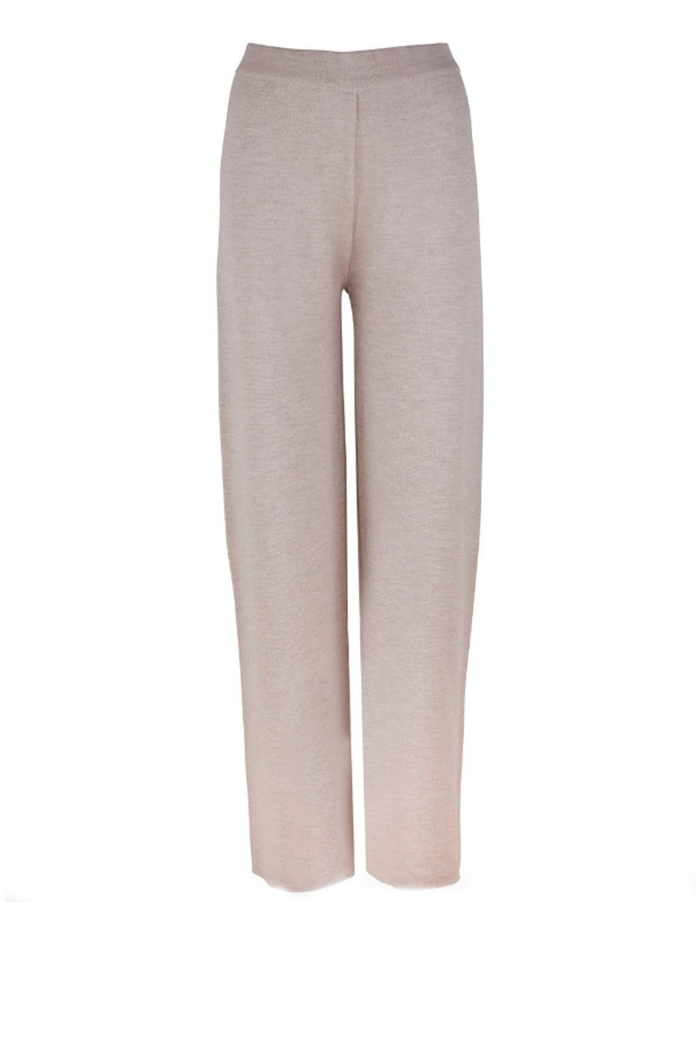 Sasha Wool Wide-Leg Pants, Sand