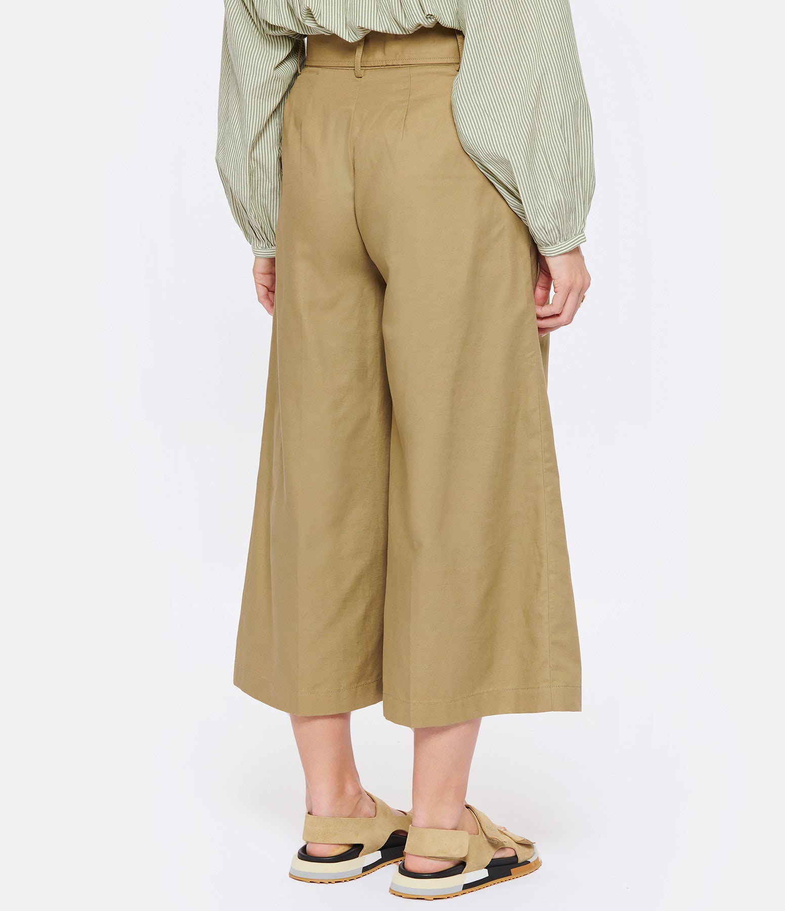 Leo Culotte Pants, Khaki